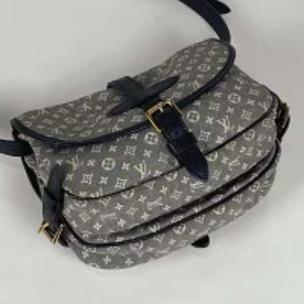Louis Vuitton Saumur Monogram Idylle Bag Navy Shoulder Ancre Blue